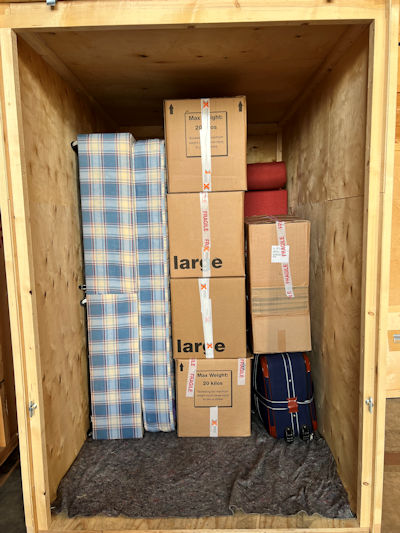 +Large Suitcase, 2 Medium Storage Boxes