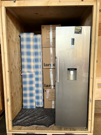 +2 Medium Storage Boxes, Fridge Freezer